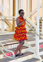 pleated ankara dresses Beautiful Ankara Kissing Pleat Gown Style for the Working Class Ladies in the House AnkaraFashion.com.ng #ankara #ankaradress #ankarafashion #ankarastyles #ankaragown | AnkaraFashion.com.ng