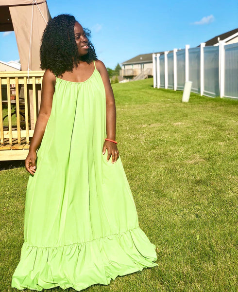 Ewuraba lime green dress