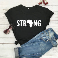 African Strong black T shirt