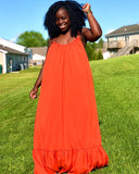 Ewuraba dress in burnt orange