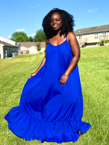Ewuraba Royal blue dress
