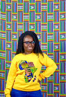 Yellow/gold African map sweatshirt