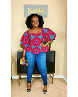 Balloon sleeve Ankara Top